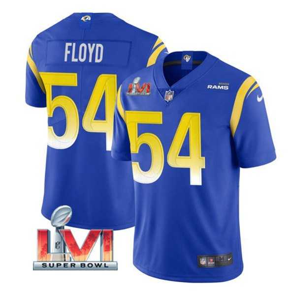 Nike Rams Men & Women & Youth 54 Leonard Floyd Royal 2022 Super Bowl LVI Vapor Limited Jersey,We sell and wholesale Nike Rams Men & Women & Youth 54 Leonard Floyd Royal 2022 Super Bowl LVI Vapor Limited Jersey on line form chian!